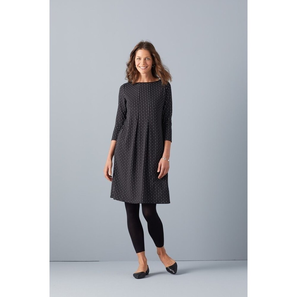 JJill Wearever Collection Women’s Size XS Round Neck 3/4 Sleeve Shift BlackDress